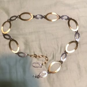 Brighton 2-tone gold and silver chain belt